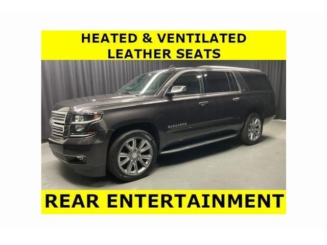 2015 Chevrolet Suburban LTZ in Tungsten Metallic — front three-quarter view