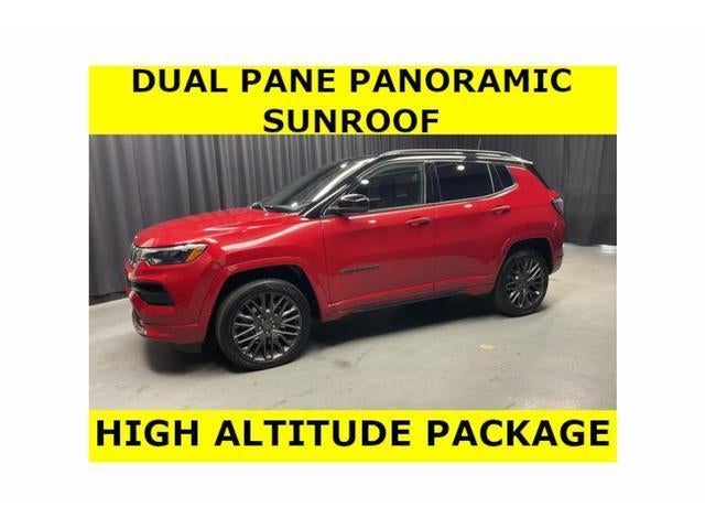 2023 Jeep Compass High Altitude in Red — front three-quarter view