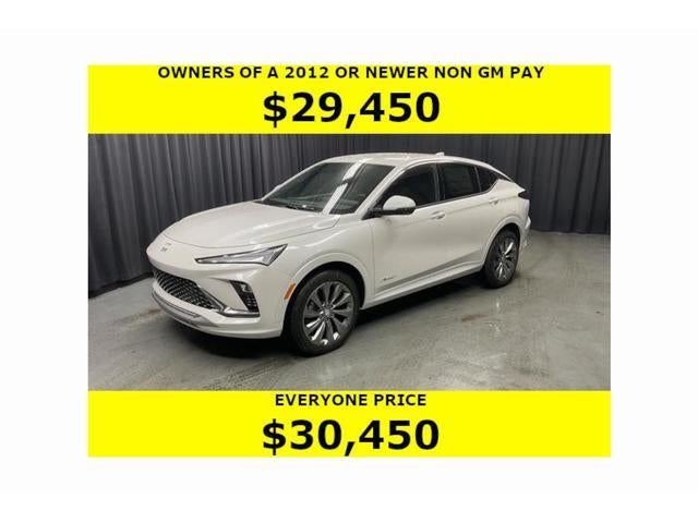 2026 Buick Envista Avenir in White Frost Tricoat — front three-quarter view