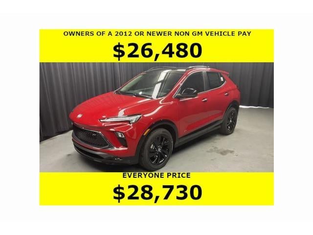 2026 Buick Encore GX Sport Touring in Brilliant Red — front three-quarter view
