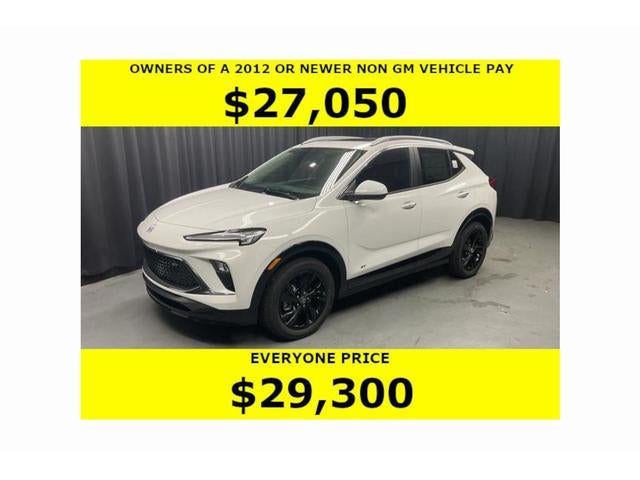 2026 Buick Encore GX Sport Touring in Summit White — front three-quarter view